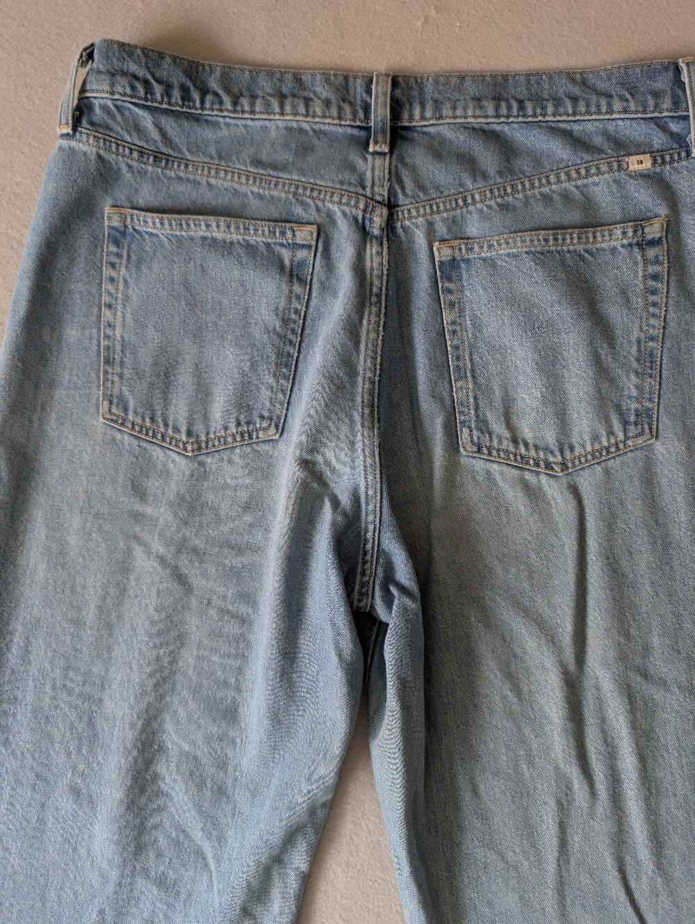 Aritzia Sunday Best Straight Leg Light Wash Jeans 100% Cotton Womens Size 31/12 image 7